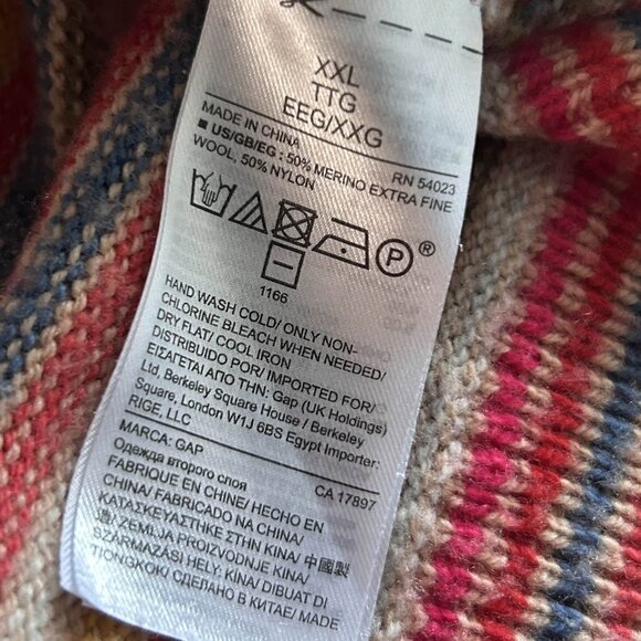 GAP Striped Merino Wool Blend Sweater ASO Max Mayfield - Picture 6 of 8